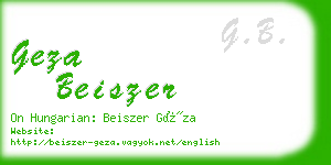 geza beiszer business card